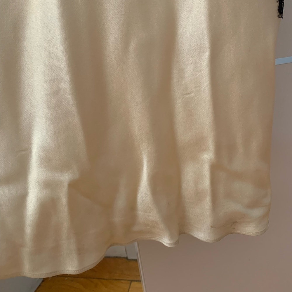 Shona Joy Camille Lace Asymmetrical Maxi Dress in Cream/Black - Picture 6 of 6